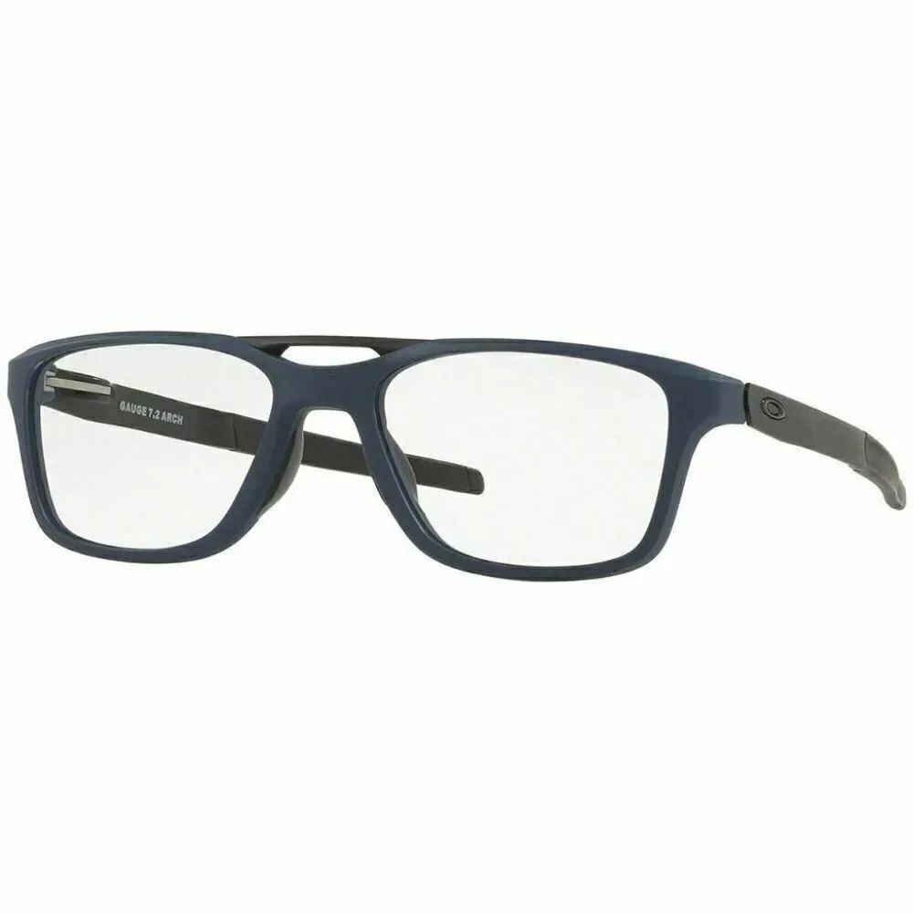 Oakley Rectangular Eyeglasses Blue W/Demo Lens